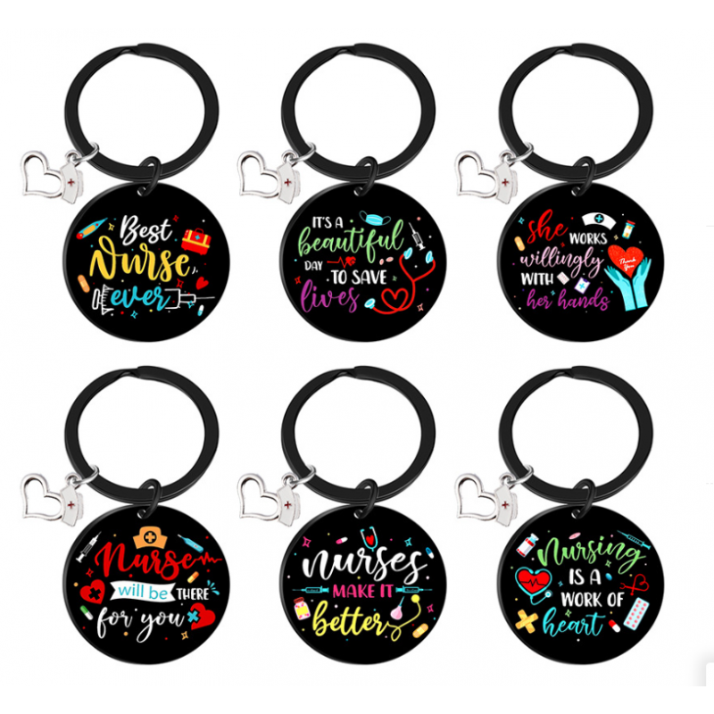 Nurse Day Keyring Double Printing Key Ring