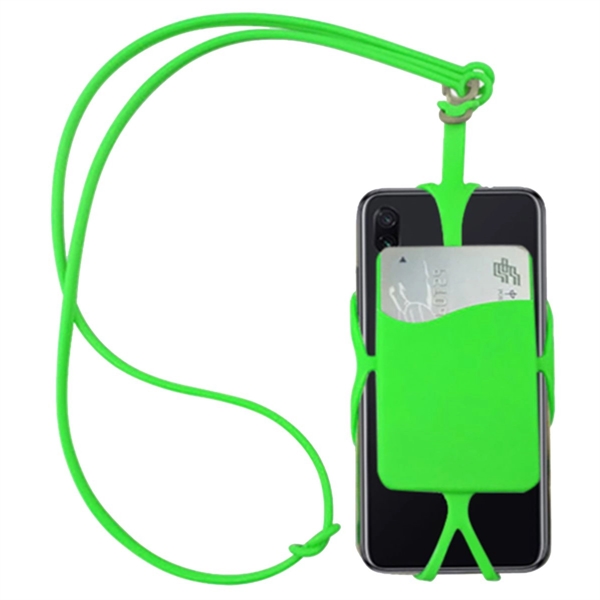 Silicone Lanyard with Phone Holder & Wallet