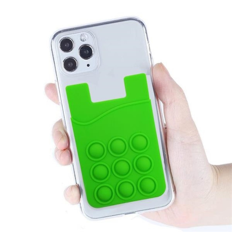 Silicone Pop Fidget Toy Phone Card Holder 