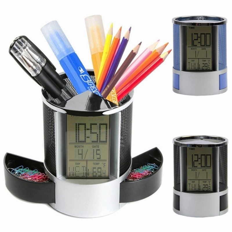 Multifunctional Pen Holder Alarm Clock 