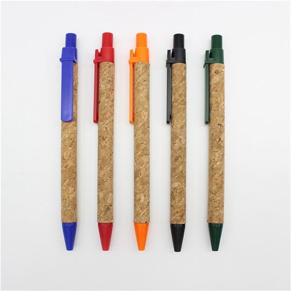 Retractable Eco Friendly Cork Ball Point Pen