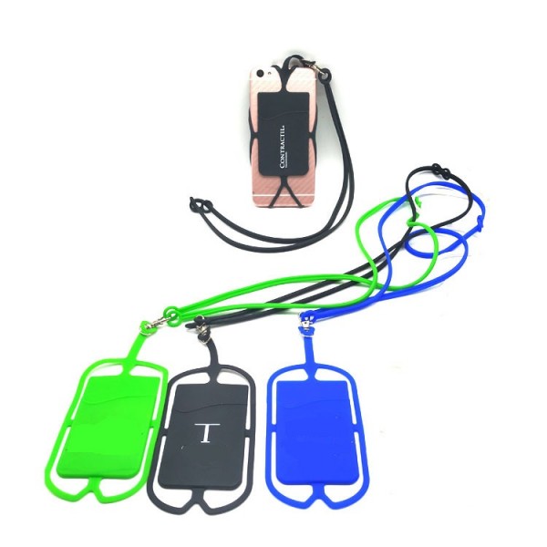 Silicone Lanyard with Phone Holder & Wallet