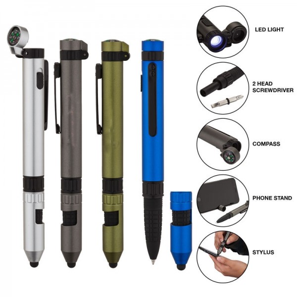 Crossover Outdoor Multi-Tool Pen With LED LIght