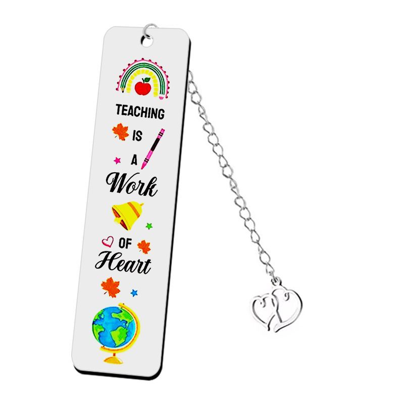 Colorful Imprint Stainless Steel Bookmark 