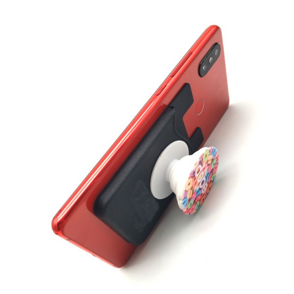 Silicone Card Holder with Pop Phone Stand