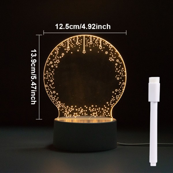 Acrylic Dry Erase Board with Light Up Stand