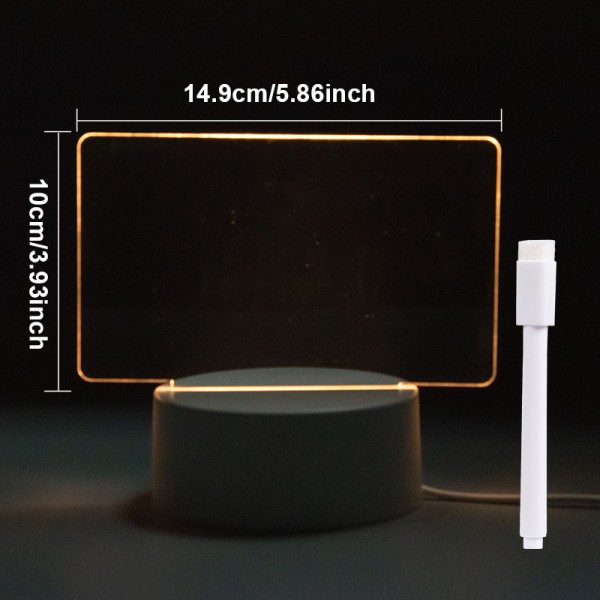 Acrylic Dry Erase Board with Light Up Stand