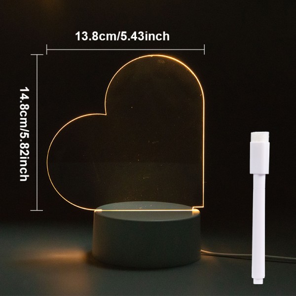 Acrylic Dry Erase Board with Light Up Stand